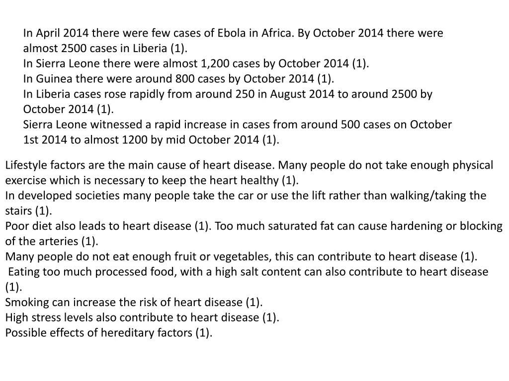 in april 2014 there were few cases of ebola