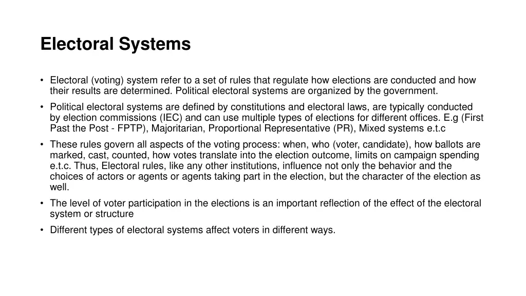 electoral systems