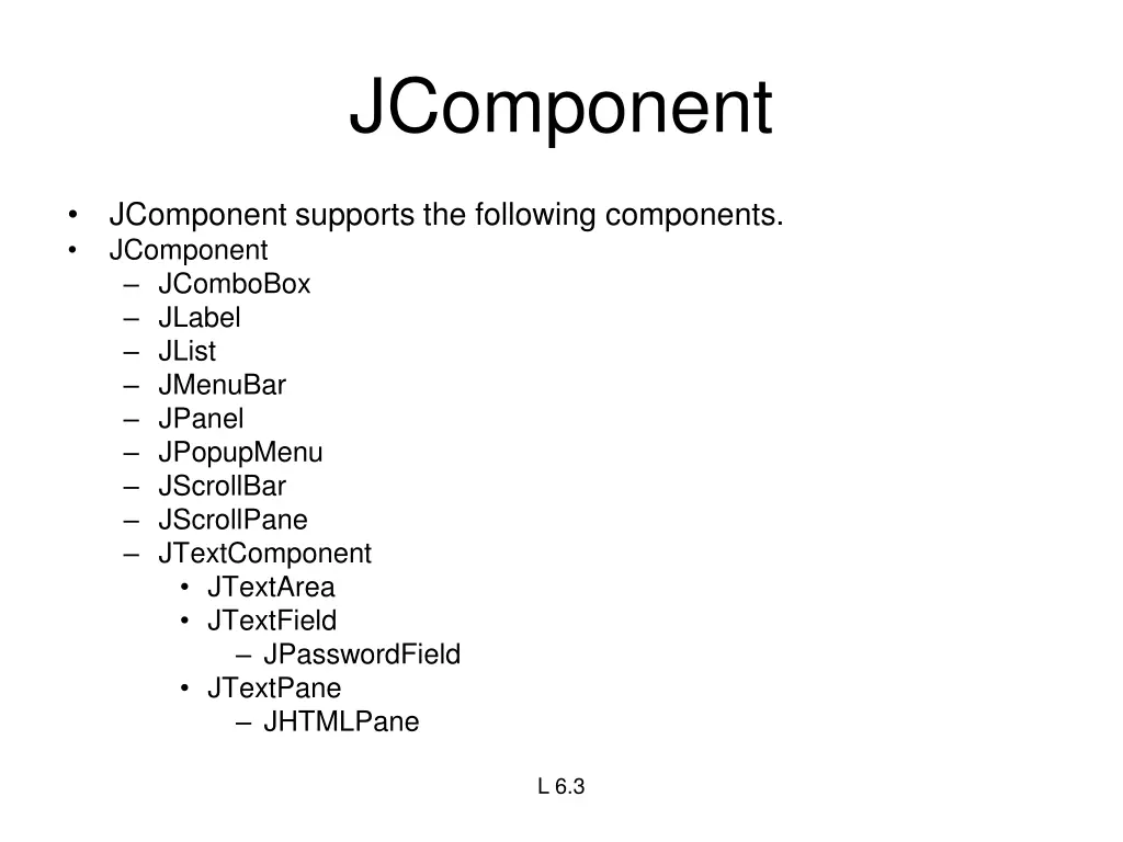 jcomponent