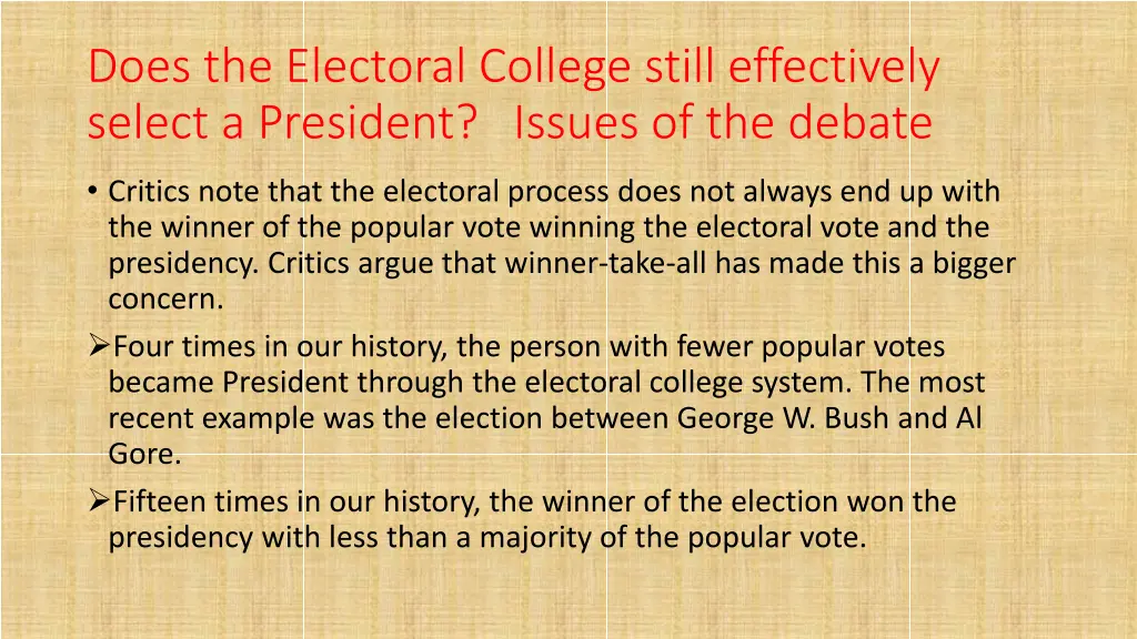 does the electoral college still effectively