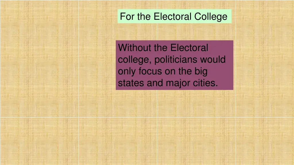 for the electoral college