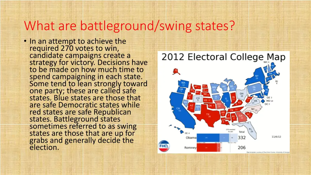 what are battleground swing states in an attempt