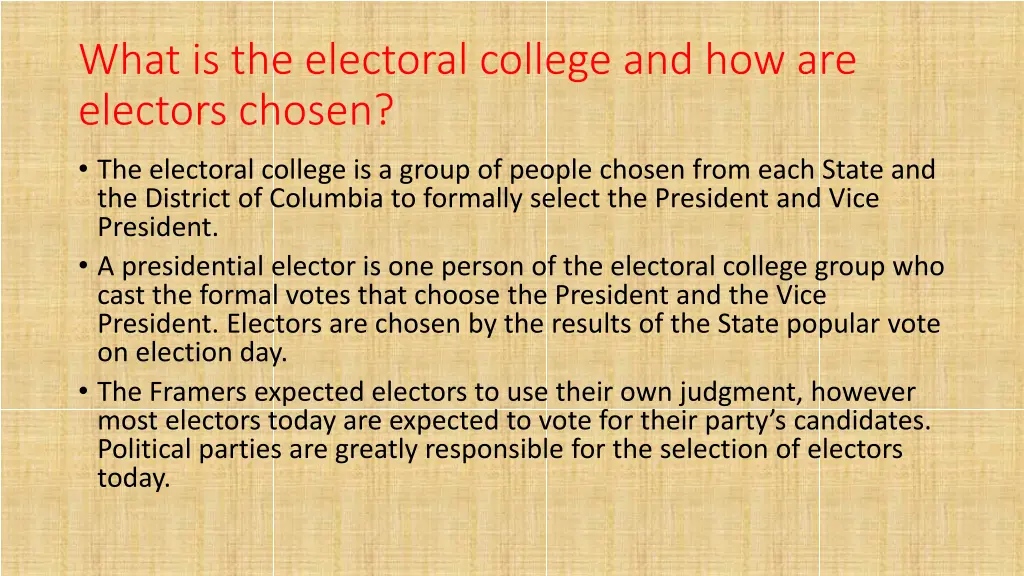 what is the electoral college