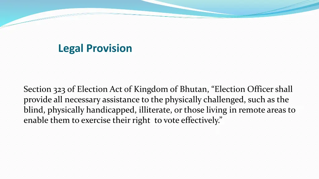 legal provision