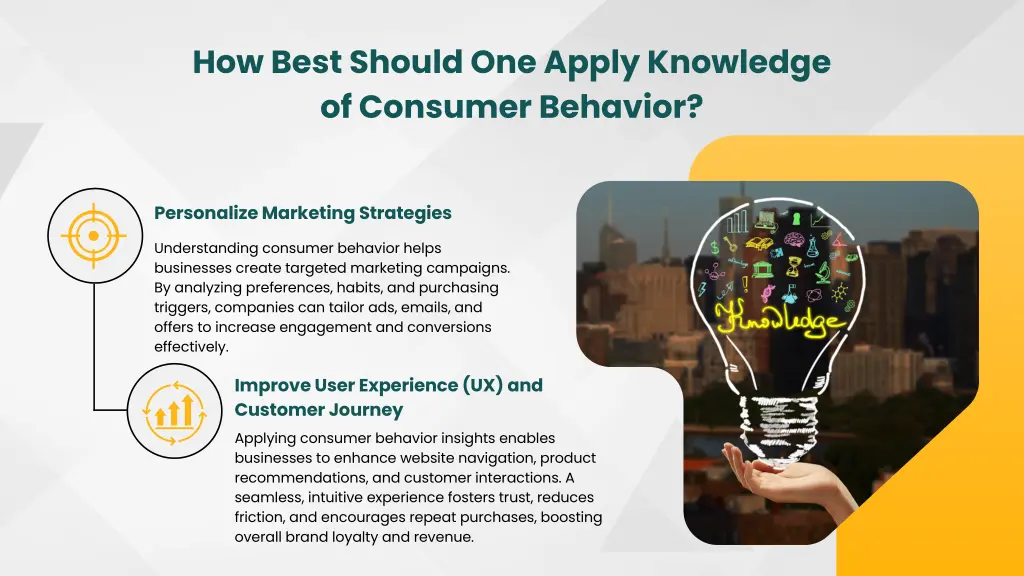 how best should one apply knowledge of consumer