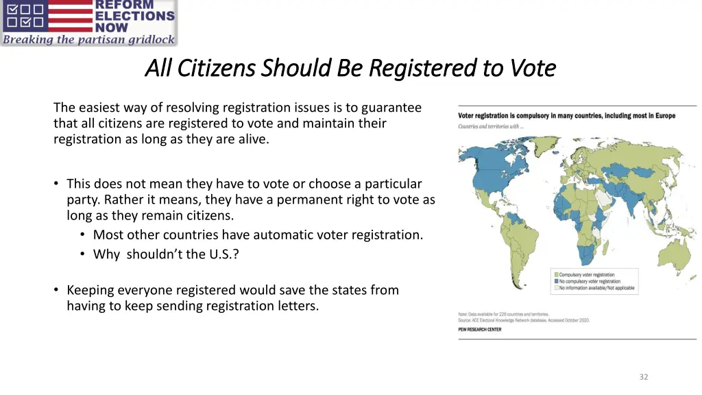 all citizens should be registered to vote