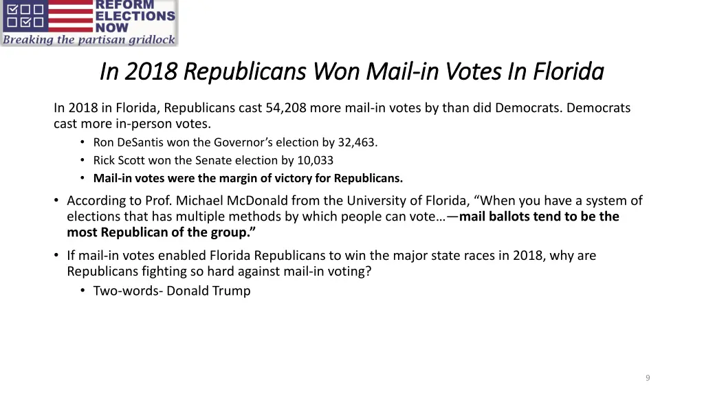 in 2018 republicans won mail in 2018 republicans