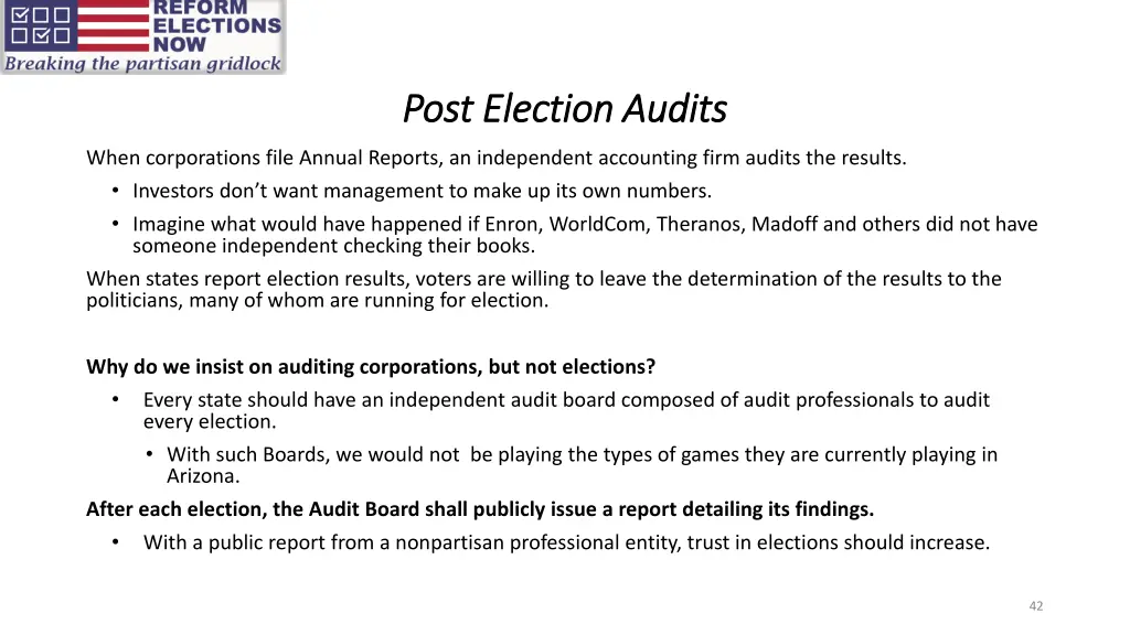 post election audits post election audits 1