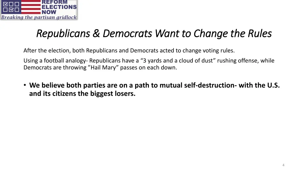 republicans democrats want to change the rules