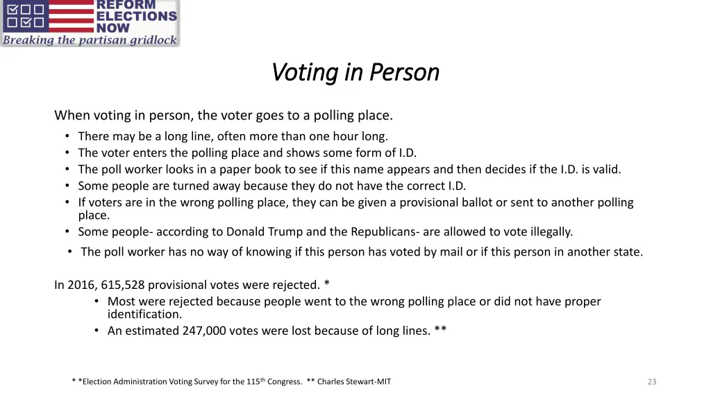 voting in person voting in person