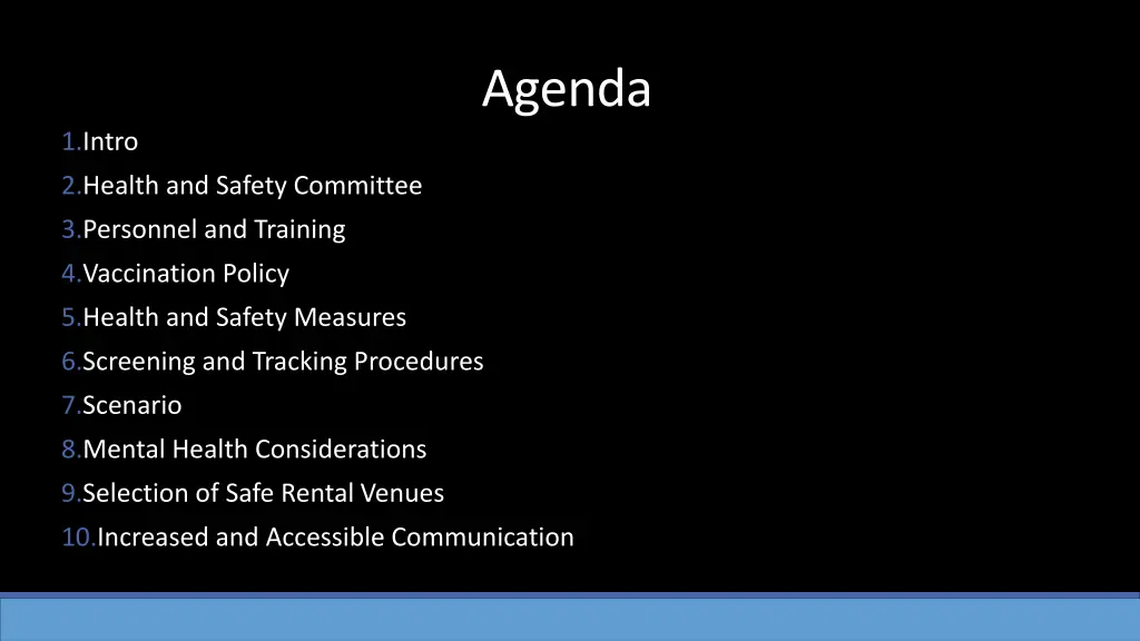 agenda