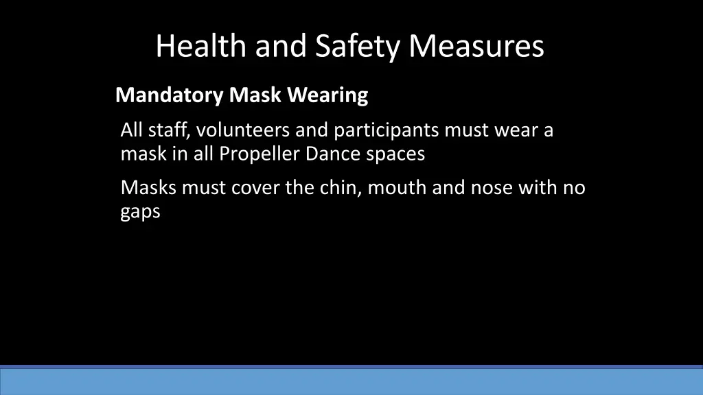 health and safety measures