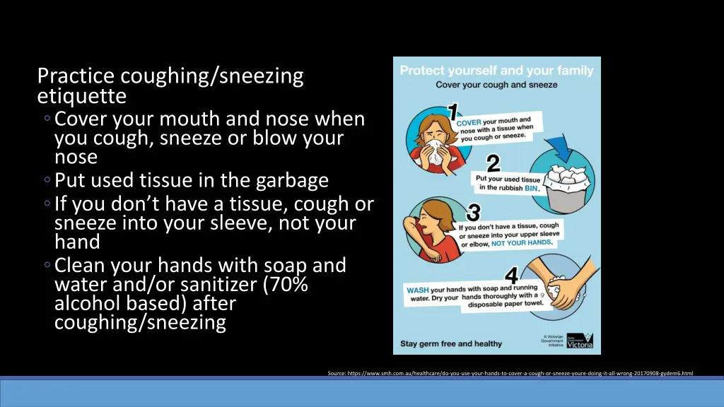 practice coughing sneezing etiquette cover your