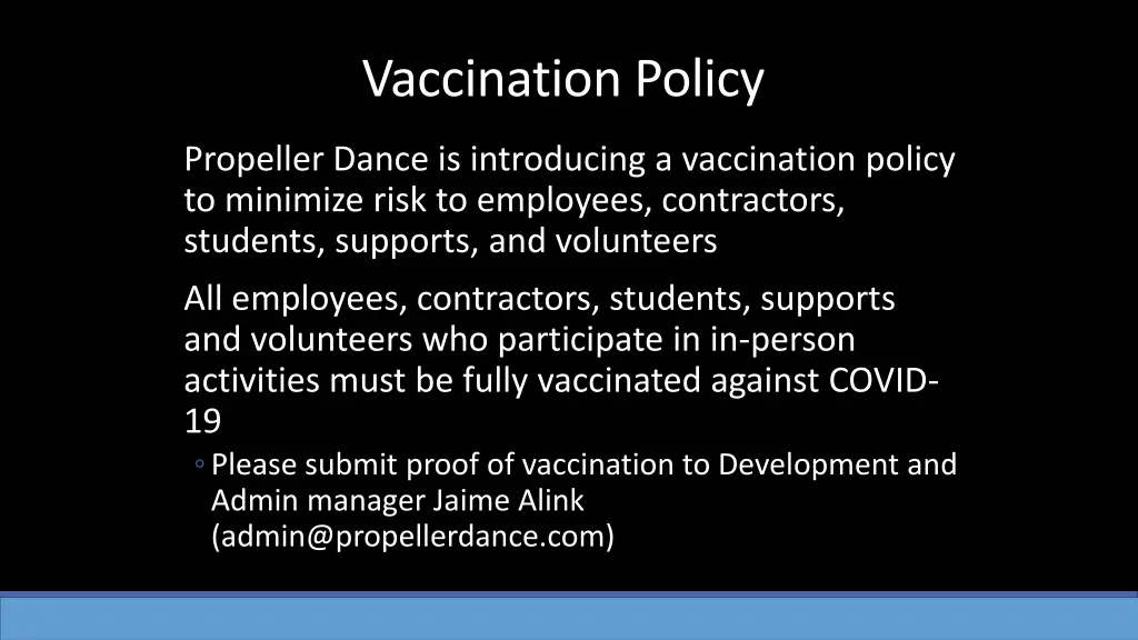 vaccination policy