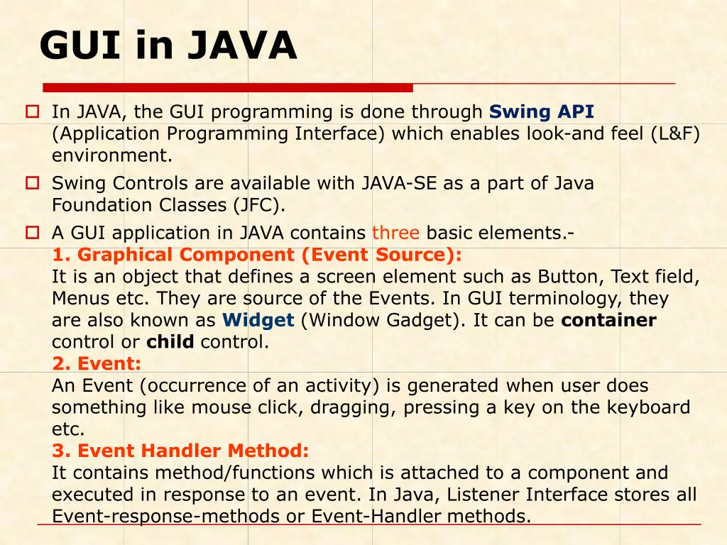 gui in java