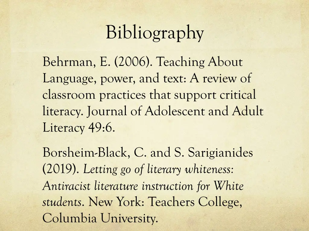 bibliography