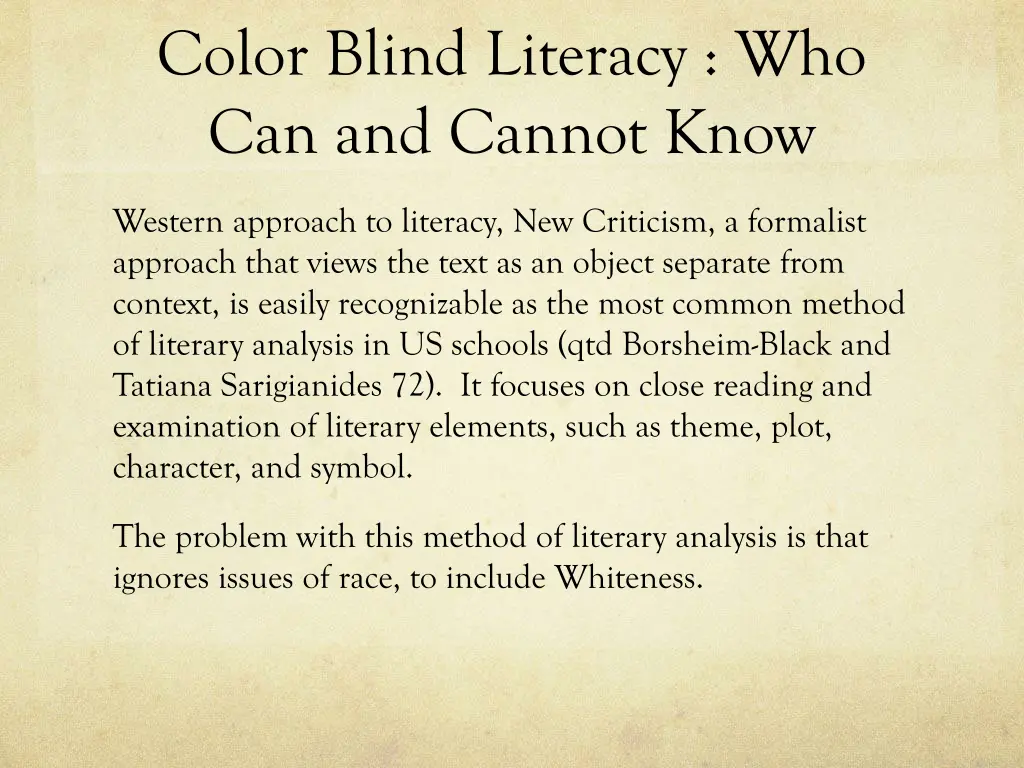 color blind literacy who can and cannot know