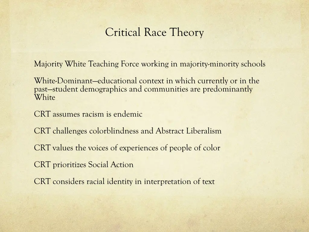 critical race theory