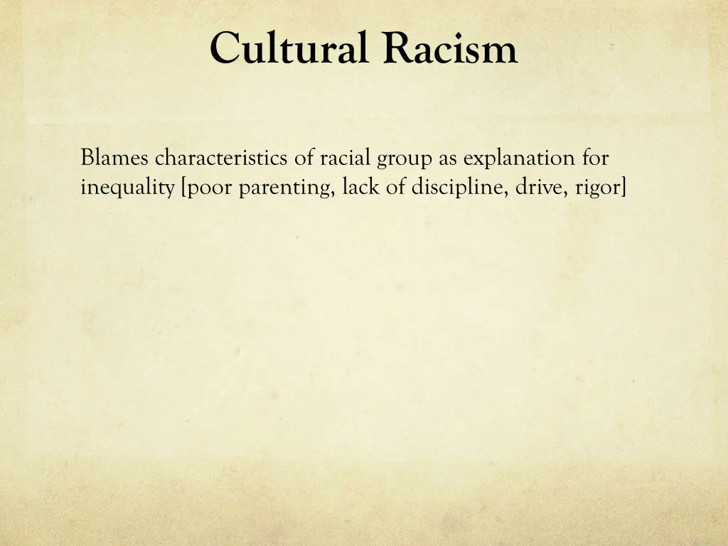 cultural racism