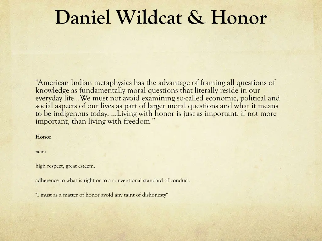 daniel wildcat honor