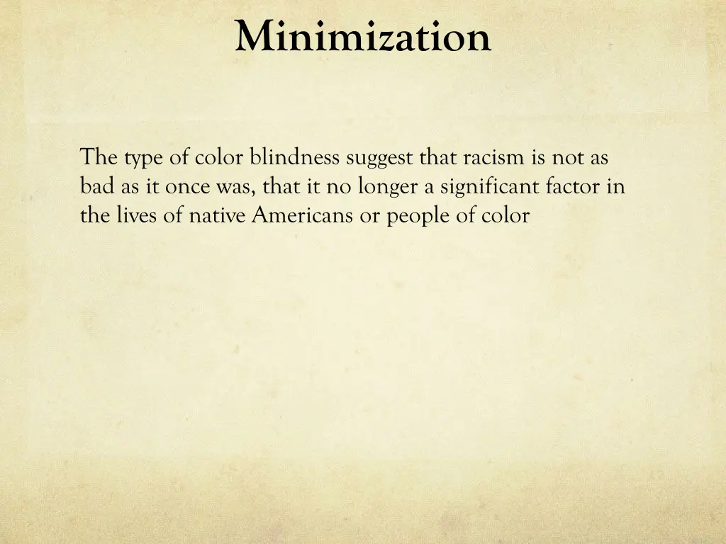 minimization