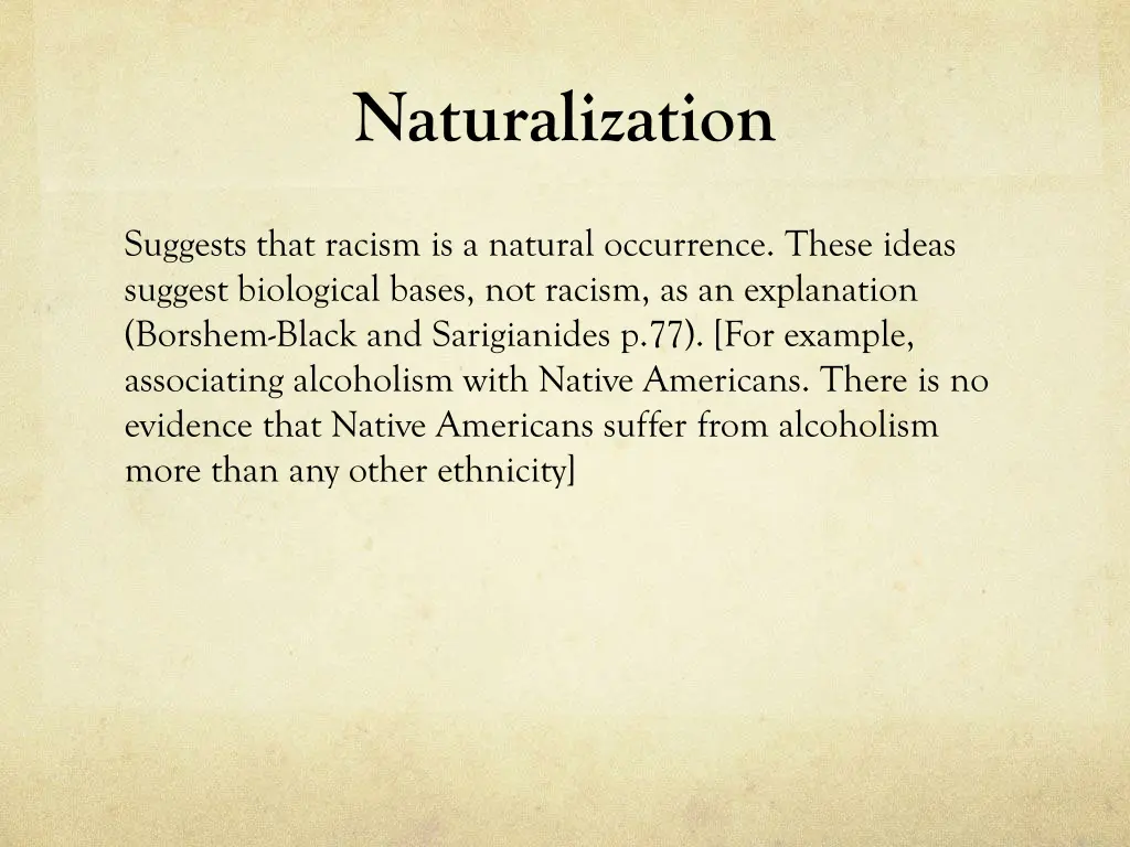 naturalization