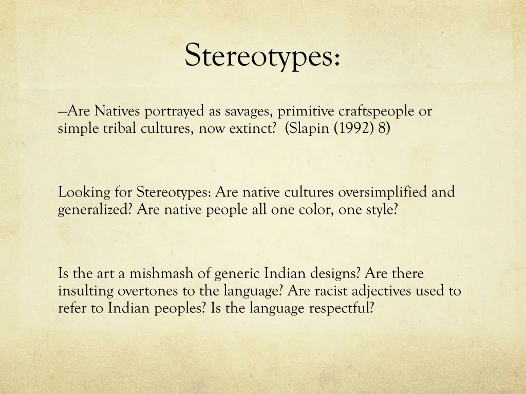 stereotypes