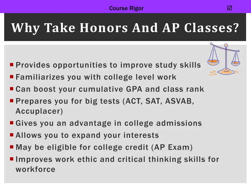 course rigor