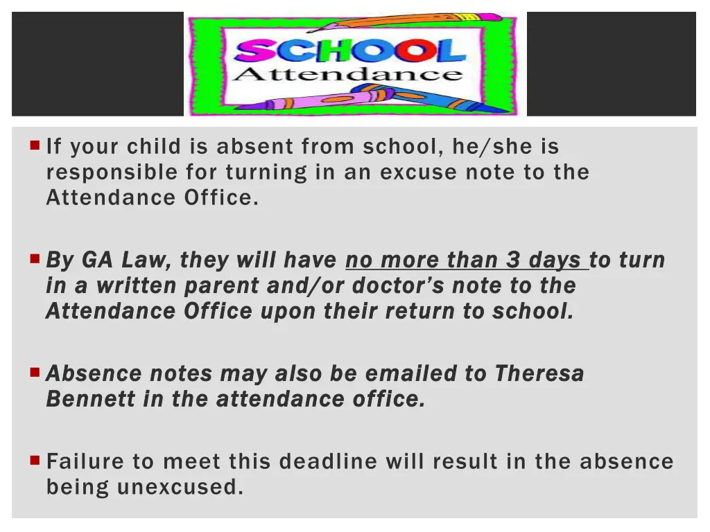 if your child is absent from school