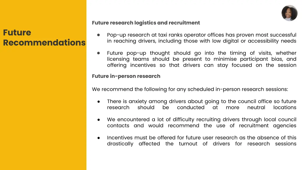 future research logistics and recruitment