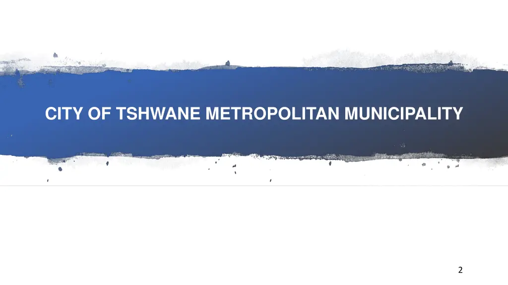 city of tshwane metropolitan municipality