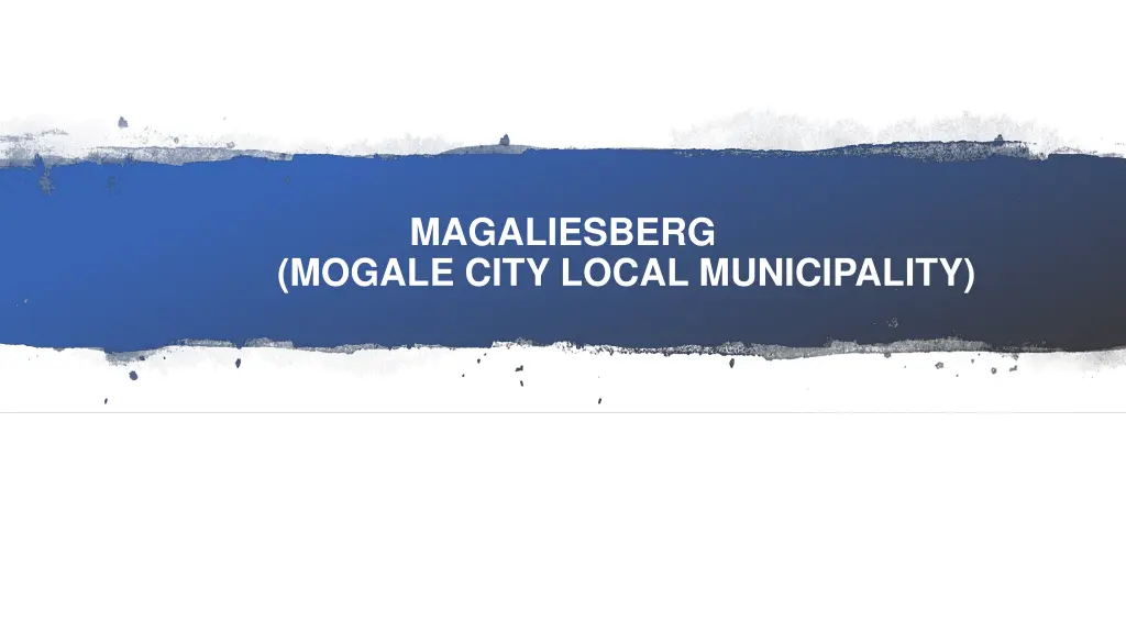 magaliesberg mogale city local municipality