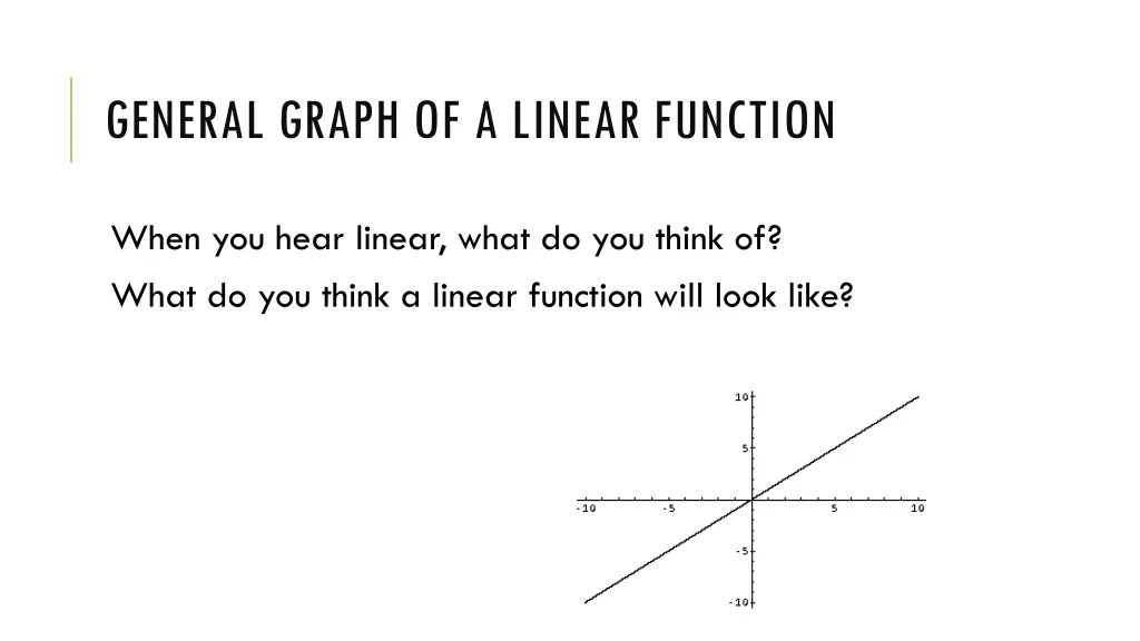 general graph of a linear function