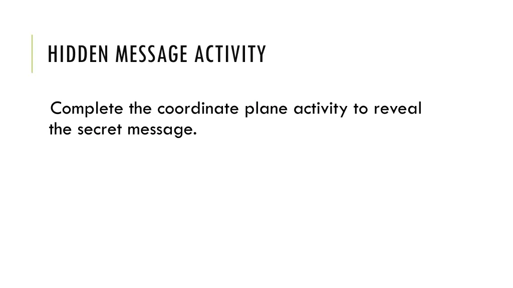 hidden message activity