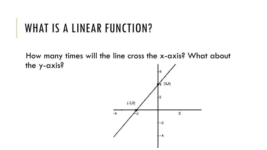 what is a linear function