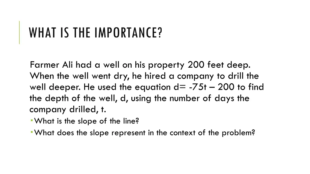 what is the importance 1