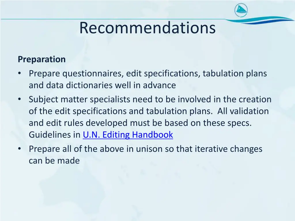 recommendations