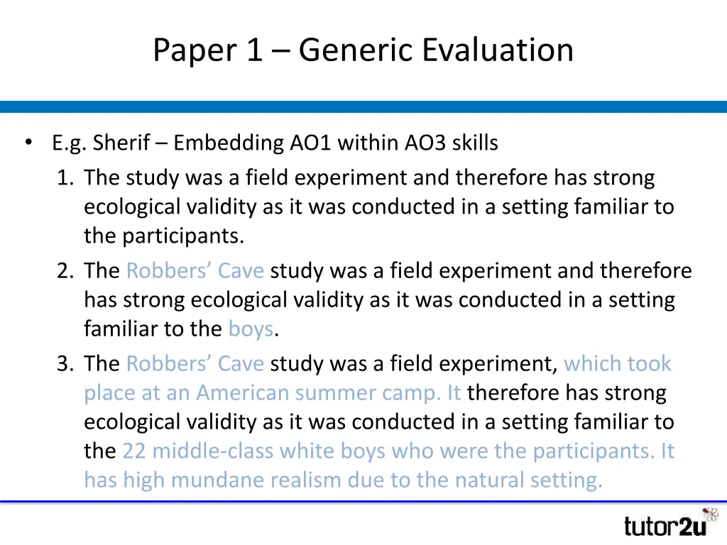 paper 1 generic evaluation 2