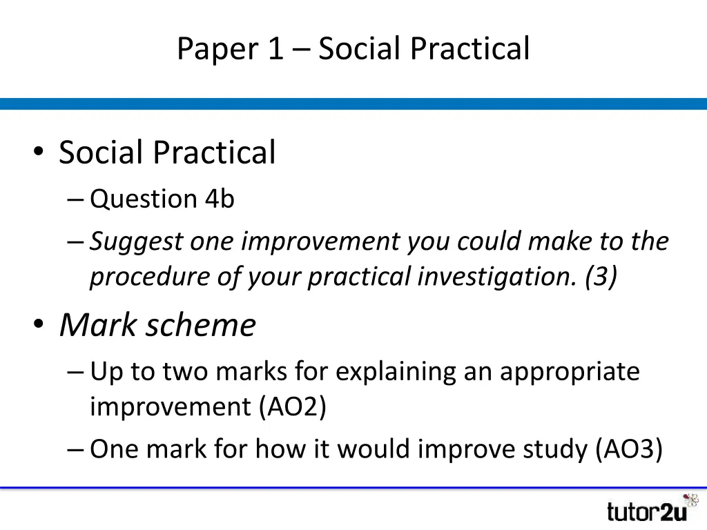 paper 1 social practical