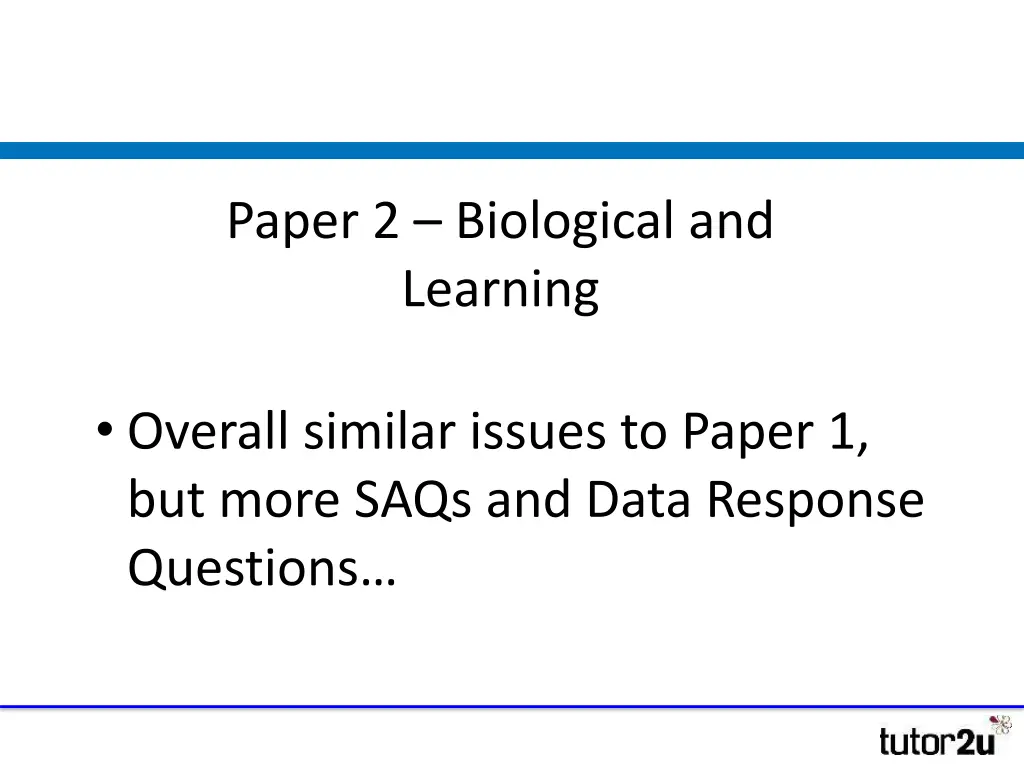 paper 2 biological and learning