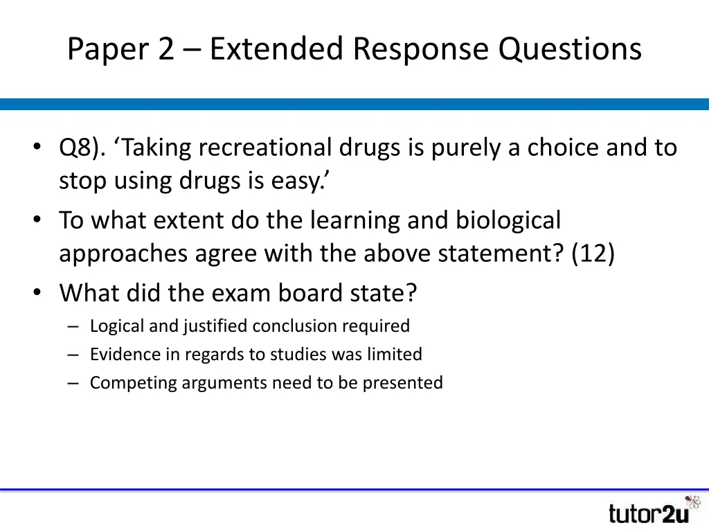 paper 2 extended response questions