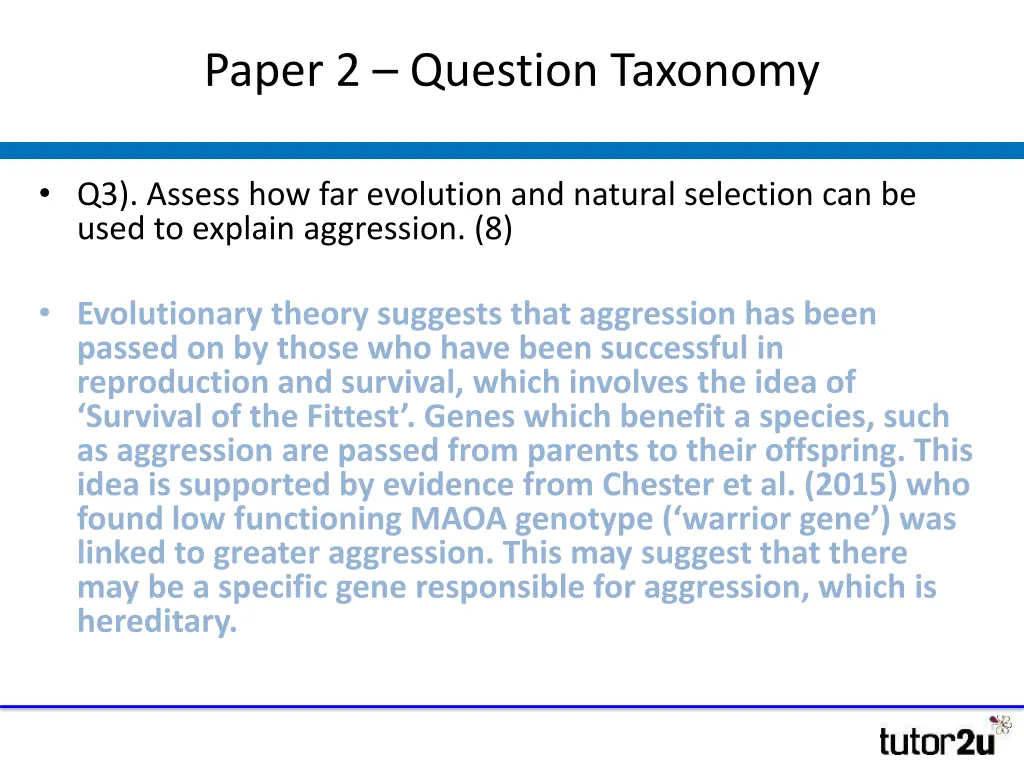 paper 2 question taxonomy 1