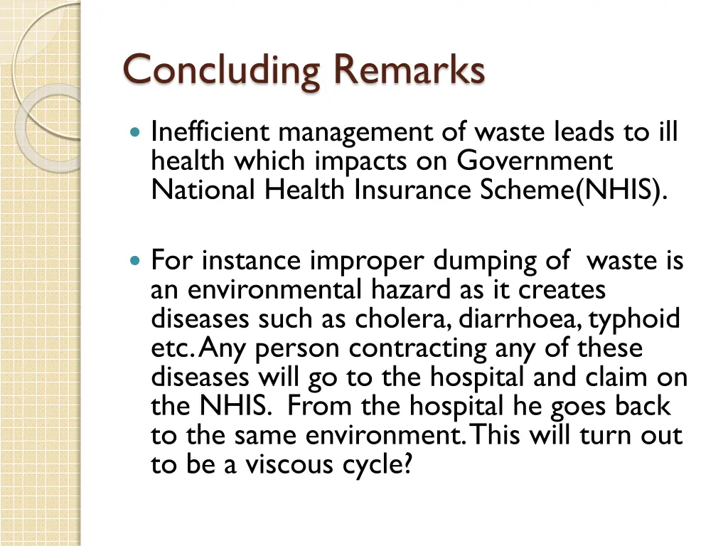 concluding remarks