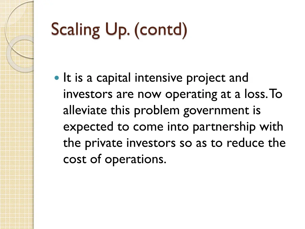 scaling up contd