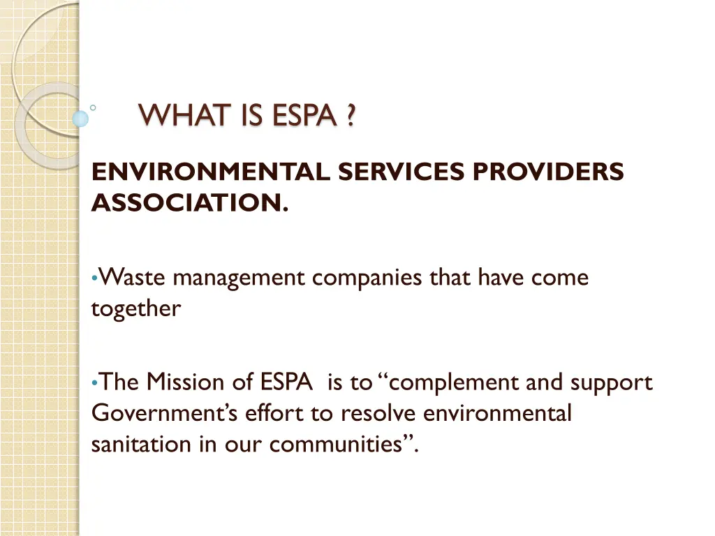 what is espa