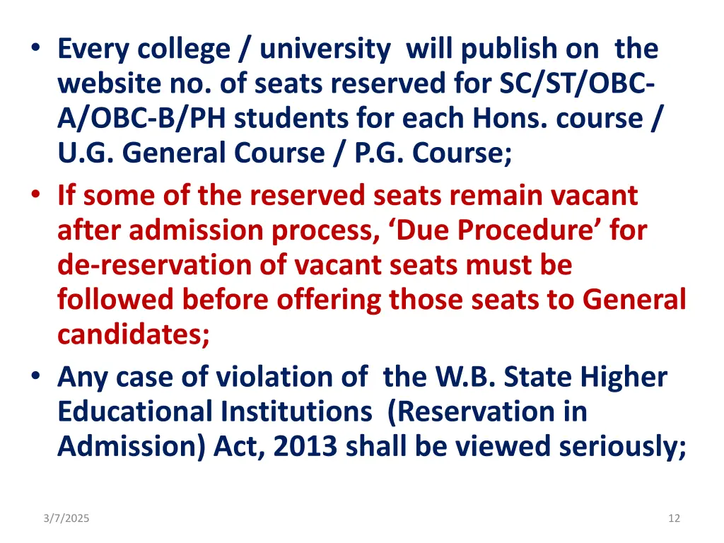 every college university will publish