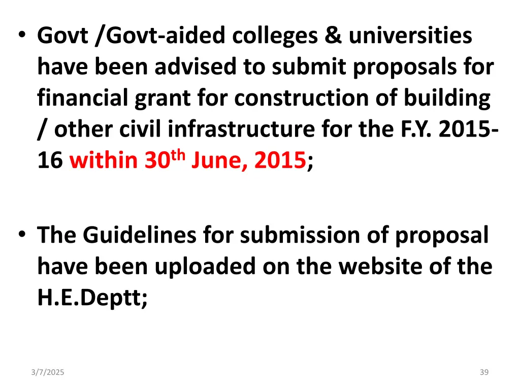 govt govt aided colleges universities have been