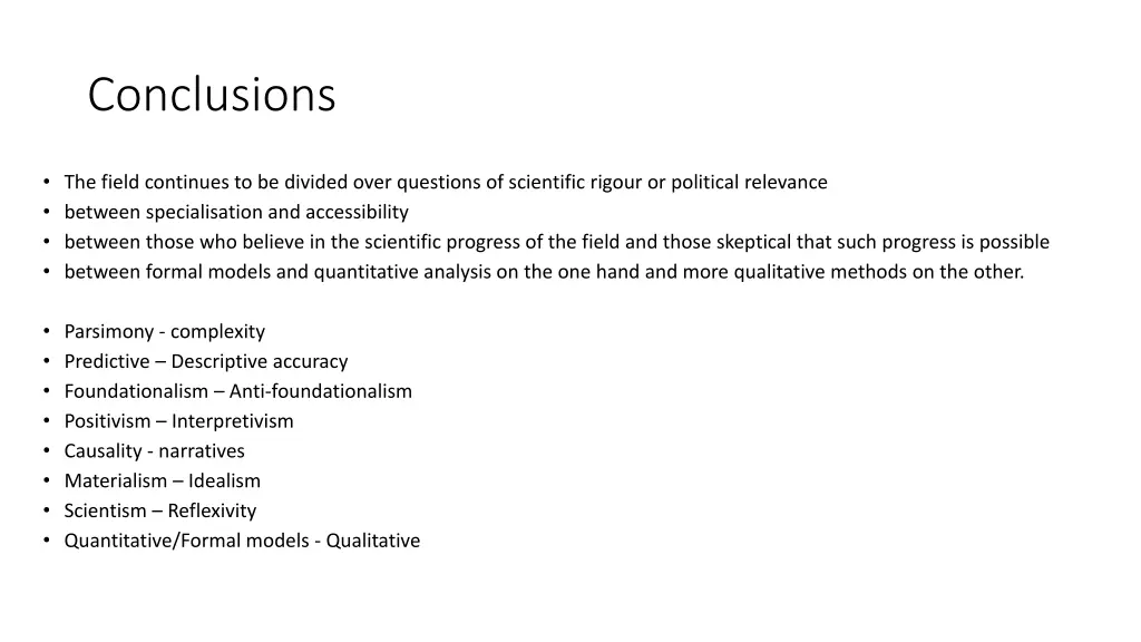 conclusions