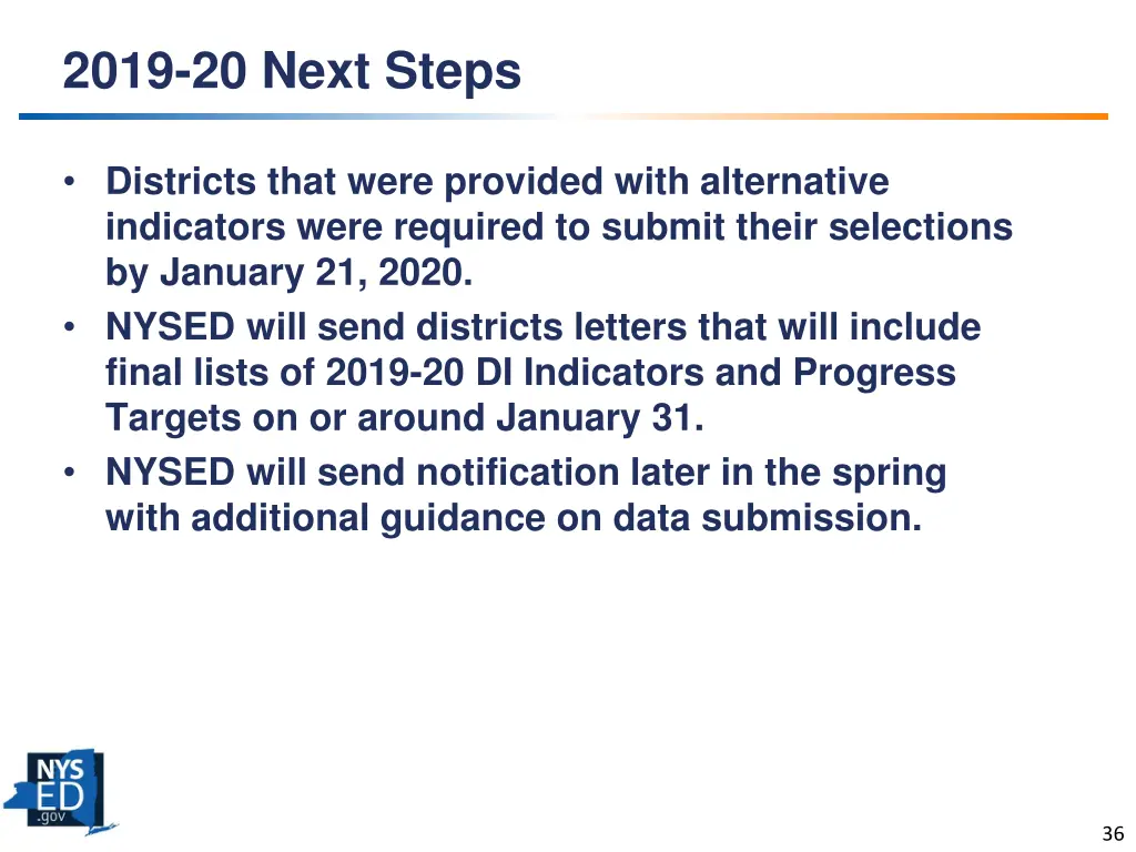 2019 20 next steps