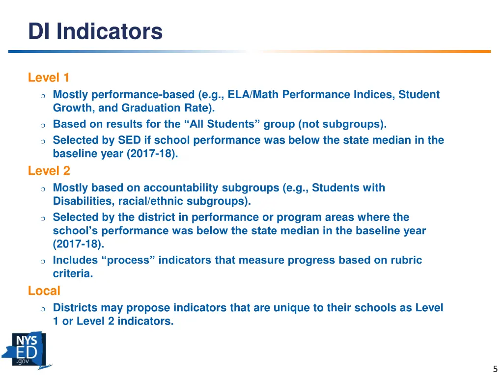 di indicators